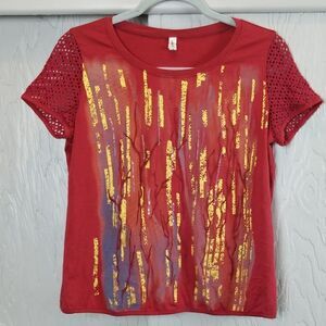 🖤5/$20🖤 RED TOP. short sleeve XL
